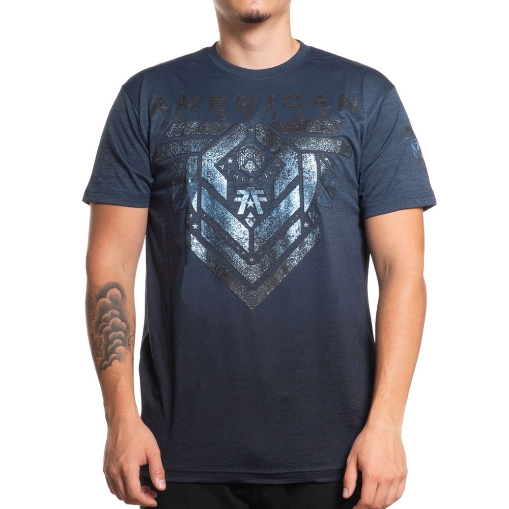 American Fighter Men's Blue Graphic T-Shirt